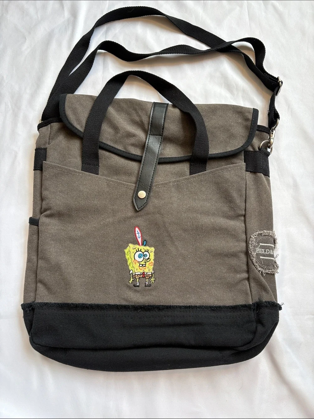 Field & Co. Canvas SpongeBob Tote with Black Trim